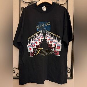 JCPenney Black USA 1992 Basketball Nutmeg Graphic Tee